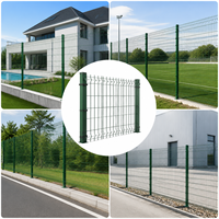 Panneau de clôture en treillis soudé 3D courbé, double fil, revêtement PVC, pour clôture de sécurité périmétrique d'aéroport, kit d'installation facile, vente en gros