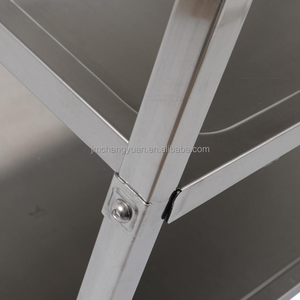 Chariot <span class=keywords><strong>de</strong></span> cuisine à 2 niveaux en acier inoxydable pour la restauration et l'hôtellerie, chariot <span class=keywords><strong>de</strong></span> service alimentaire - Product Image 5