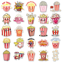 50 autocollants en vinyle créatifs et amusants sur le thème du pop-corn, directement de l'usine, pour la décoration DIY de jouets et de bouteilles d'eau