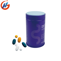 Boîte de conserve ronde pour complément alimentaire, boîte de conserve ronde personnalisée pour l'emballage de capsules de vitamines