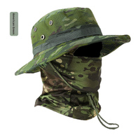 Set Topi Bucket Kamuflase Musim Panas, Syal Ajaib Multifungsi, Topi Nelayan, Topi Amy, Pelindung Matahari