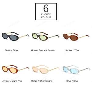 Gafas de Sol Personalizadas con Logotipo 2025, Montura Pequeña, Estilo Punk, para Hombre y Mujer, Protección UV400, Patillas de Cadena Metálica, Forma Ovalada - Product Image 5