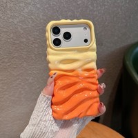 Coque de téléphone portable en TPU souple à ondulations 3D contrastées, protection arrière pour iPhone 17 Pro Max 16 15 Plus – Vente en gros