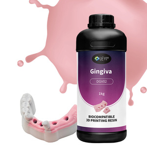 LEYI campione gratuito 3D stampato rosa polimero resina dentale Uv gomma flessibile Gingiva resina 3D stampante maschera di gengiva flessibile - Product Image 1