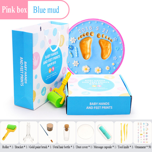 Vente en gros de cadre photo souvenir pour bébé de première année de haute qualité cadre photo en argile pour empreintes de bébé nouveau-né - Product Image 6