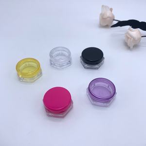 Factory Supply Transparent <b>Plastic</b> Cosmetics clear Mini PS Jar with Colorful Screw Lid - Product Image 5