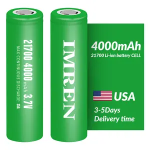 IMREN 21700 बैटरी 4000mah 35A यूएसए स्टॉक 3.7v 3.6v लिथियम ली आयन सेल रिचार्जेबल बेलनाकार टर्नरी अक्कू यूएस मुफ़्त शिपिंग