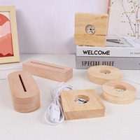 Personnalisation en Usine OEM/ODM : Lampe de Table LED Boule de Cristal Veilleuse Moderne avec Prise USB et Base en Bois, Éclairage d'Ambiance de Chambre