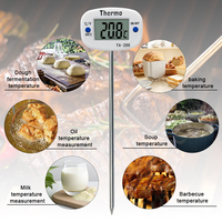 Termometer makanan Digital LCD, pengukur temperatur Oven cokelat daging BBQ 288 makanan dapur dan luar ruangan