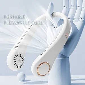 Top Venda Refrigeração Refrigerada Wearable Sports Silicone Vaneless Fan Pendure UsbArtic Air Neck fã