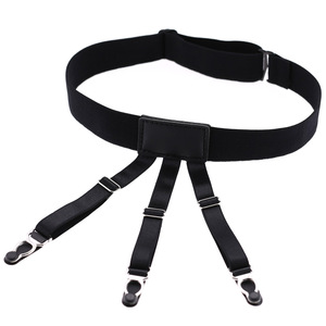 Jarretière pour <span class=keywords><strong>chemise</strong></span> réglable pour <span class=keywords><strong>homme</strong></span>, porte-jarretelles de jambe noires, porte-chemises, <span class=keywords><strong>bretelles</strong></span> cachées, pinces de verrouillage antidérapantes, 2 pièces - Product Image 5