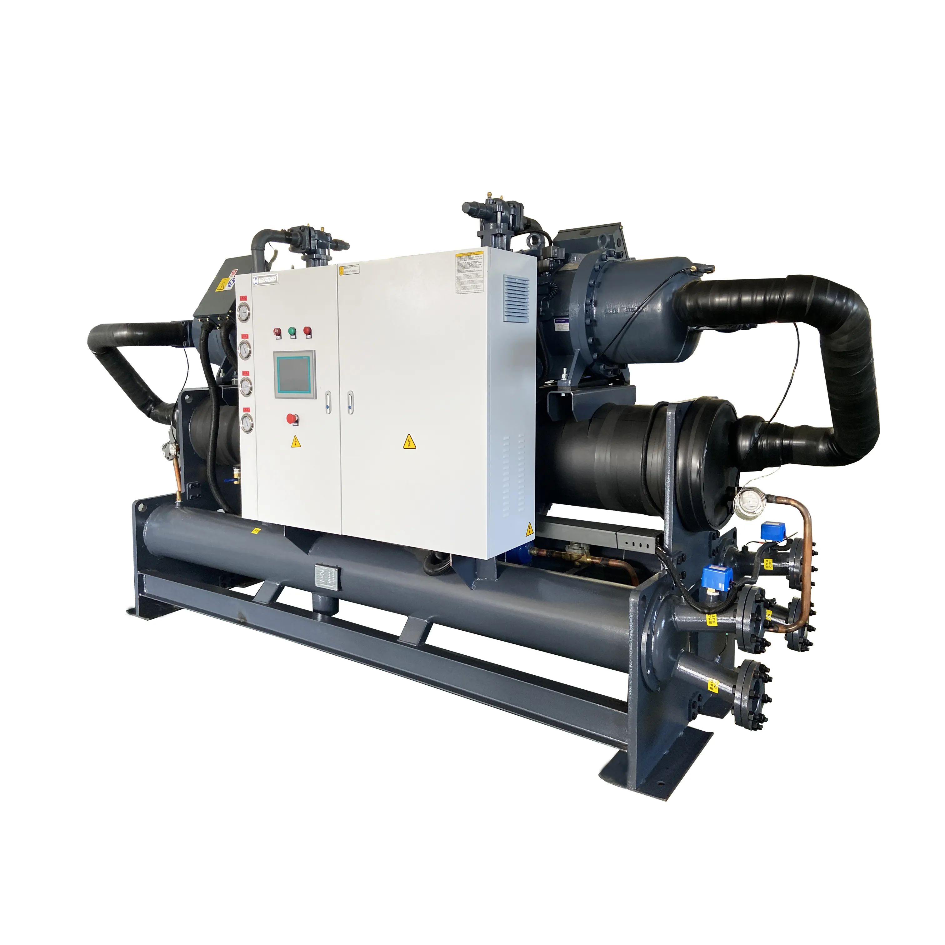 Industriële Watergekoelde Semi-Gesloten Schroef Compressor Chiller Voor Machines Koeling Verwerking