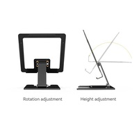Vente chaude produits 2023 routage élégant support de tablette noir impression personnalisée haut blanc métal Logo réglable support de tablette