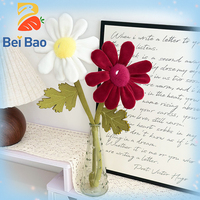 Plantes en peluche colorées de la série florale, jouets en peluche brodés en forme de feuille, Pelu Oyuncak en stock pour la décoration de fête sur le thème du jardin et du printemps