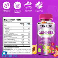 OEM ODM Vitamin B Gummies probiotik dengan Vitamin B6 B12 E Premium Gummy Balance probiotik Gummy