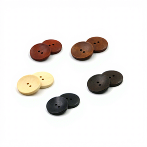 Botones de Madera Vintage para Ropa Infantil, Redondos, Marrón <span class=keywords><strong>Rojizo</strong></span> Natural, con Dos Ojales y Decoración de Encaje, Patrón Cuadrado y Rectangular, al por Mayor - Product Image 6