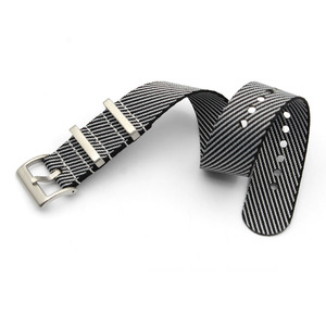 Bracelets de montre en nylon sergé respirant réglables avec boucle en acier inoxydable 20mm 22mm - Product Image 2