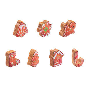 Adornos de resina de jengibre navideños Dp Mini pintados a mano para decoración de árboles - Product Image 5