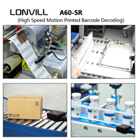 Escáner de Código de Barras Industrial de Montaje Fijo LONVILL de Largo Alcance USB RS232 con Escaneo de Código DPM para Cinta Transportadora