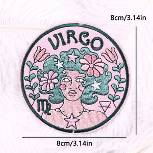 Patchs thermocollants Douze Constellations pour vêtements, badges brodés, vente en gros, logo personnalisé, prix d'usine, patchs signes du zodiaque - Product Image 4