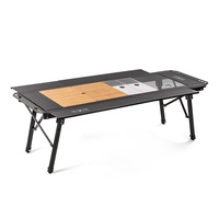 Meubles de camping d'extérieur, accessoires IGT, panneau d'extension demi-unité en alliage d'aluminium 6061, module latéral, table en verre