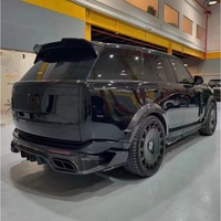 Kit carrosserie en fibre de carbone pour Land Rover Range Rover, style MSY, comprenant lèvre avant, capot, diffuseur, spoiler et jupes latérales largeur accrue