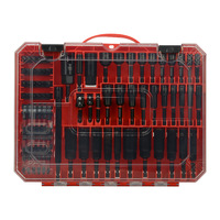 Kit de 80 embouts magnétiques multi-tailles pour tournevis à chocs, embouts hexagonaux et embouts de perçage, avec étui de rangement transparent en plastique