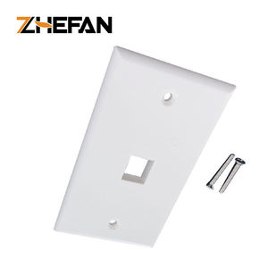 Placa de Pared ZHEFAN Tipo UK 120 con 3 Puertos RJ45, Conector Keystone UTP de 180 Grados, Placa de Conexión Cat6 - Product Image 2