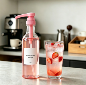 Pompe à sirop en PP de qualité alimentaire 28/400 5cc 8cc 10cc, pompe distributrice pour sirop de café, confiture, miel, compatible avec les bouteilles Torani Monin, couleur personnalisée, OEM - Product Image 2