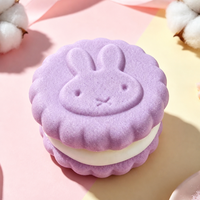 Jouet Squishy Lapin Sucré en Forme de Biscuit, à Rebond Lent, en Matériau PU Écologique, Anti-Stress, Jouet à Presser pour Enfants et Adultes