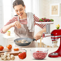 Accessoire hachoir à viande en acier inoxydable de qualité alimentaire pour batteur sur socle KitchenAid, compatible lave-vaisselle, pièce de batteur, outils pour la préparation de saucisses