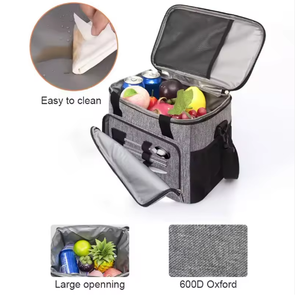 Sac isotherme pour déjeuner personnalisé avec logo, en Oxford 600D, isolé pour le bureau, les voyages, les pique-niques, sac thermique souple, boîte isotherme avec bandoulière - Product Image 2
