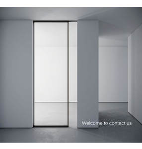 जेब दरवाजे हार्डवेयर ब्लैक गोल्ड एल्यूमिनियम फ्रेम पाले सेओढ़ लिया गिलास फिसलने दरवाजा आंतरिक रसोई frameless फिसलने छिपा दरवाजे - Product Image 6