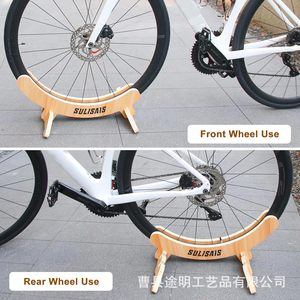 Soporte para Bicicletas de Madera Sulisais, Color Madera Natural, Resistente, para Exteriores, Diseño de Una Sola Capa - Product Image 4