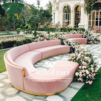Juego de muebles de salón de boda sofá de terciopelo de salón de lujo para eventos