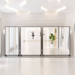 <span class=keywords><strong>Specchio</strong></span> a figura intera portatile con ruote girevoli, <span class=keywords><strong>specchio</strong></span> <span class=keywords><strong>da</strong></span> <span class=keywords><strong>terra</strong></span> per casa, studio di yoga, palestra, danza, stile moderno, <span class=keywords><strong>specchio</strong></span> per prova abiti - Product Image 3