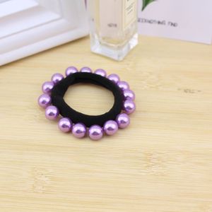 Élastiques à cheveux en tissu avec perles pour femmes, bandeaux décontractés avec perles, couleurs mélangées aléatoires, haute qualité - Product Image 2