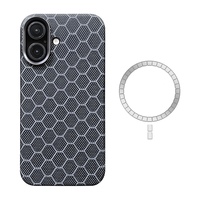 Coque de téléphone portable magnétique antichoc en fibre de carbone de luxe pour affaires, avec anneau, disponible pour logo personnalisé IMD, vente en gros