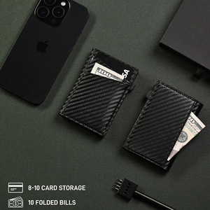 Multi Functional <b>Wallet</b> With Independent Card Ejection Mechanism <b>Metal</b> Card Holder Anti Theft Design Bi Fold Vertical Men's - Product Image 4