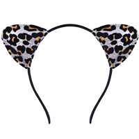 Vente en gros de bandeau à oreilles de chat mignon pour filles bandeau à paillettes pour anniversaire d'enfants accessoires pour cheveux bandeaux à paillettes