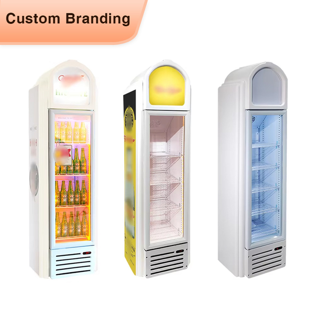 Meisda SC135BH 135L Upright Compact Electric Beverage Cooler Adjustable Shelves New Design Metal Fridge for Drinks Bars Cool