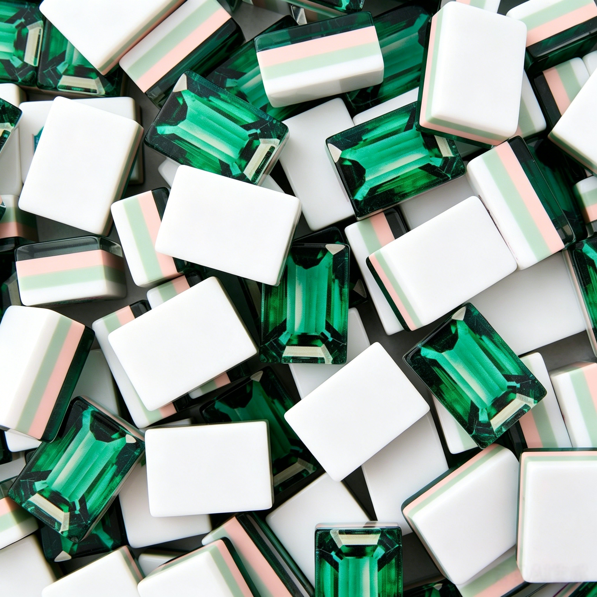 Tuiles de Mahjong Émeraude