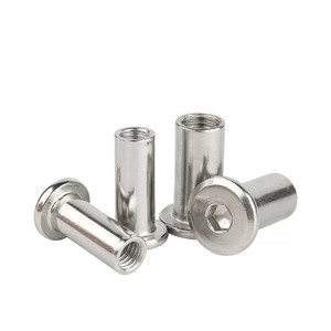 Écrous à tête plate à filetage interne, écrous cylindriques, écrous à douille hexagonale M3 M4 M5 M6 <span class=keywords><strong>M10</strong></span> M12 - Product Image 3
