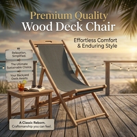 Chaise longue pliable portable avec logo personnalisé, tissu amovible, chaise en bois, mobilier d'extérieur, événements de plage, hôtel, villa