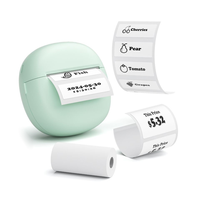 Mini Phone Thermal Label Printer 1500mAh Battery 200DPI for for Android/iOS 56mm Paper Pocket Use in Stock