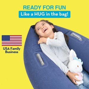 Sensory Chair for Kids <b>Inflatable</b> Peapod for Children with Sturdy Handles Indoor Stress Relievers <b>Inflatable</b> Lounger Chair - Product Image 2