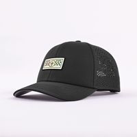 Casquette de baseball unisexe à 6 panneaux, imperméable, avec logo personnalisé découpé au laser, motif sportif, patch tissé, fabriquée en Chine