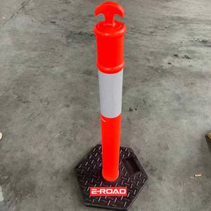 T-<span class=keywords><strong>top</strong></span> PE Base de goma de plástico Extraíble Reflectante Flexible Delineador de tráfico vial Poste de advertencia - Product Image 5