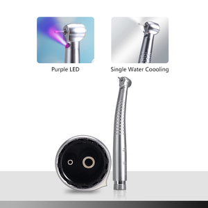 Handpiece gigi kecepatan tinggi, dengan sistem Chuck tombol tekan lampu LED ungu untuk prosedur pemotongan dan penyembuhan presisi - Product Image 5