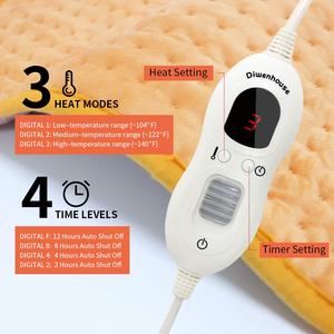 Alfombrilla de masaje de cuerpo completo de franela de fibra de carbono duradera, comodidad estable y saludable, con almohadilla térmica eléctrica, gran oferta - Product Image 3